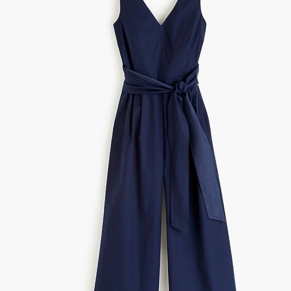 J. Crew Deep Blue V-Neck Jumpsuit